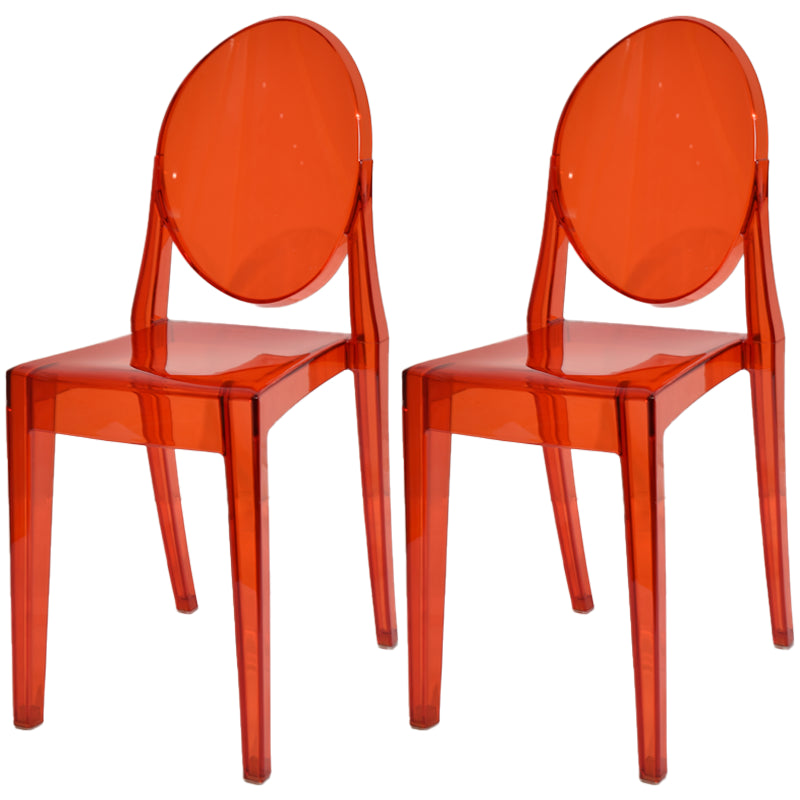 Plastic Chairs Modern Kitchen Side Chair of 13'' Wide Open Back Dining Side Chair