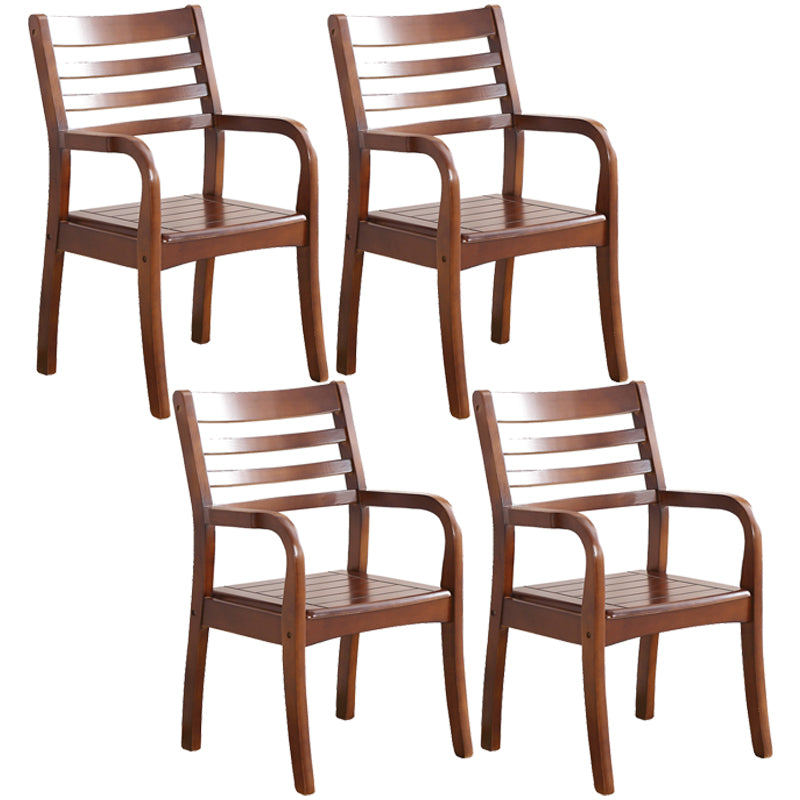Fauteuil de salle à manger traditionnel en bois de 20 pouces de large, avec dossier en échelle, pour usage domestique