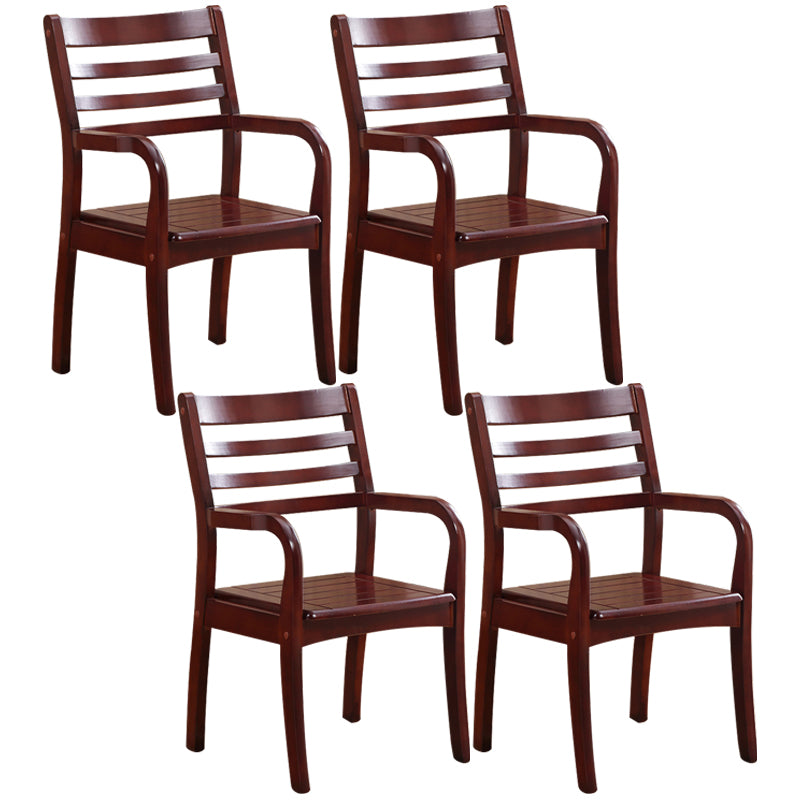 Fauteuil de salle à manger traditionnel en bois de 20 pouces de large, avec dossier en échelle, pour usage domestique