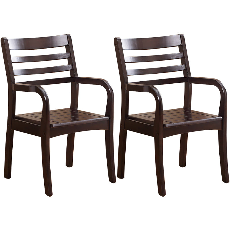 Fauteuil de salle à manger traditionnel en bois de 20 pouces de large, avec dossier en échelle, pour usage domestique