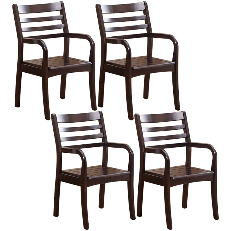 Fauteuil de salle à manger traditionnel en bois de 20 pouces de large, avec dossier en échelle, pour usage domestique