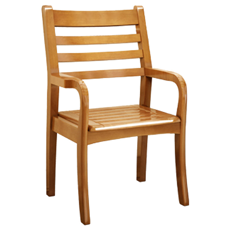 Fauteuil de salle à manger traditionnel en bois de 20 pouces de large, avec dossier en échelle, pour usage domestique