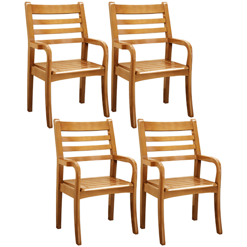 Fauteuil de salle à manger traditionnel en bois de 20 pouces de large, avec dossier en échelle, pour usage domestique