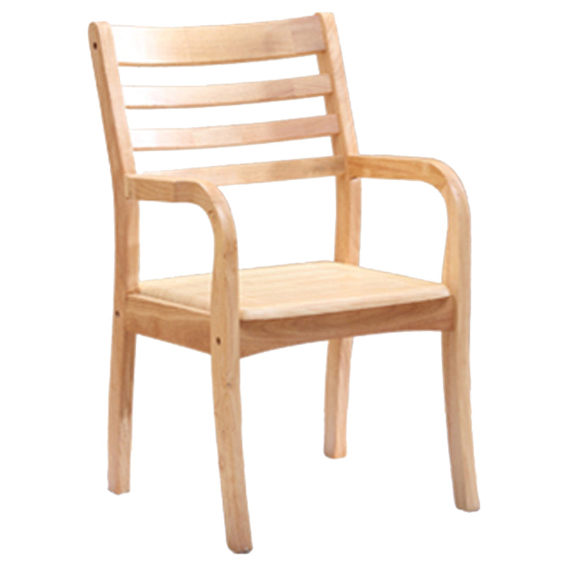 Fauteuil de salle à manger traditionnel en bois de 20 pouces de large, avec dossier en échelle, pour usage domestique