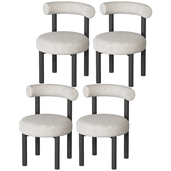 Minimalist Opening Back Dining Side Chair Metal Kitchen Dining Side Chair