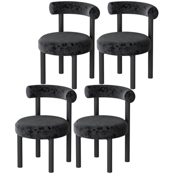 Minimalist Opening Back Dining Side Chair Metal Kitchen Dining Side Chair