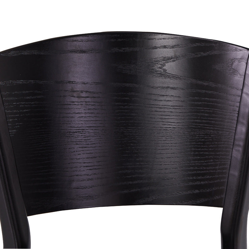 Modern Style Solid Wood Side Chair Matte Finish Open Back Dining Chair