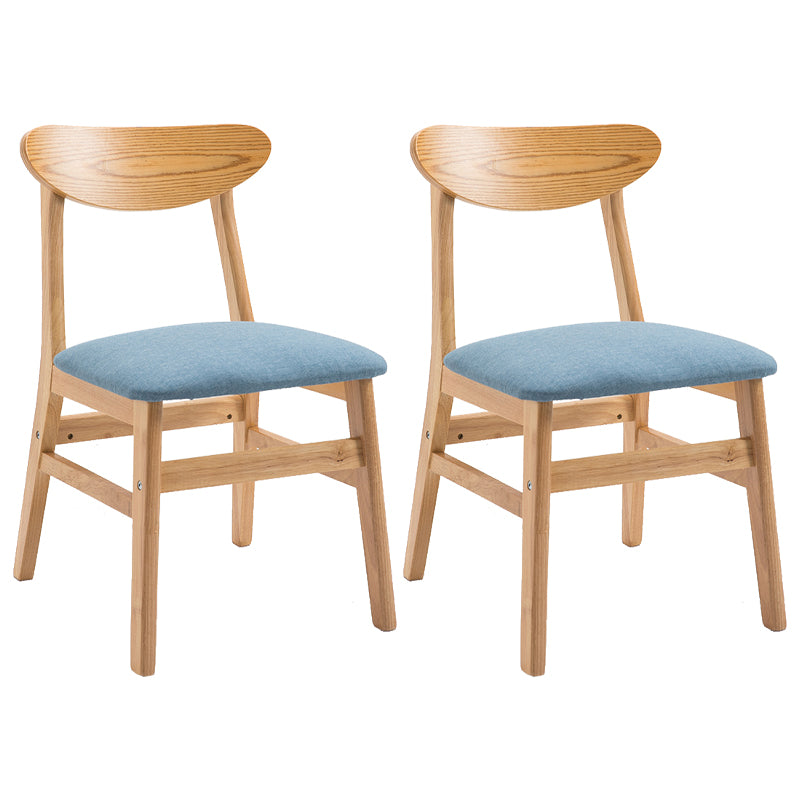 Chaise d'appoint à la maison contemporaine, chaise de salle à manger en bois à dossier ouvert rembourrée