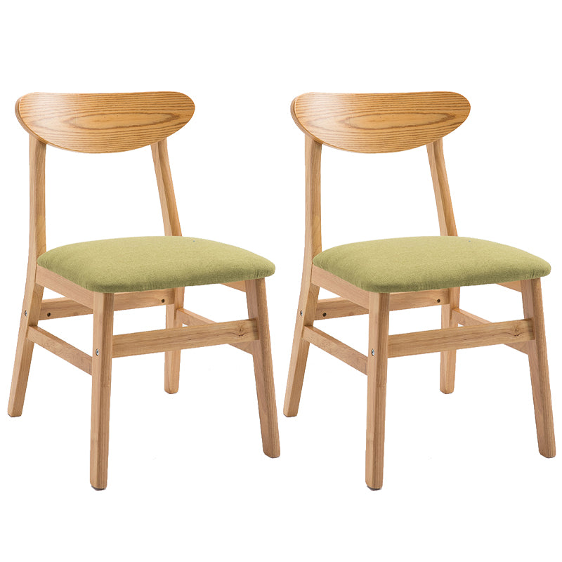 Chaise d'appoint à la maison contemporaine, chaise de salle à manger en bois à dossier ouvert rembourrée