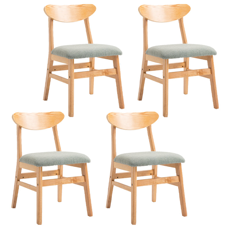 Chaise d'appoint à la maison contemporaine, chaise de salle à manger en bois à dossier ouvert rembourrée