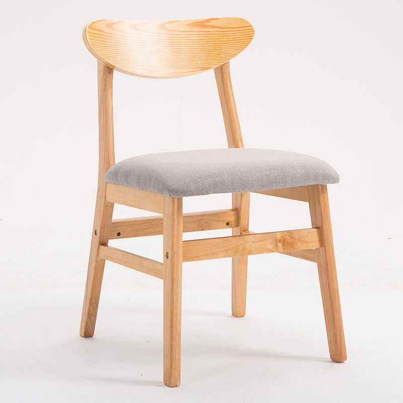 Chaise d'appoint à la maison contemporaine, chaise de salle à manger en bois à dossier ouvert rembourrée