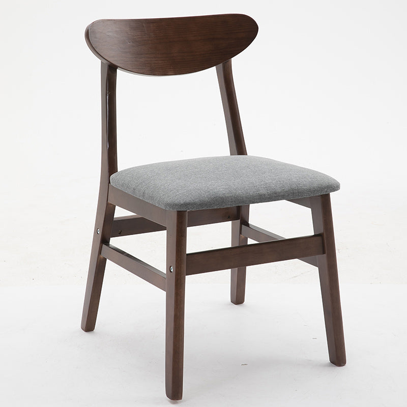 Chaise d'appoint à la maison contemporaine, chaise de salle à manger en bois à dossier ouvert rembourrée