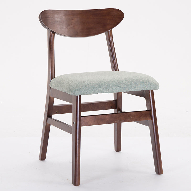 Chaise d'appoint à la maison contemporaine, chaise de salle à manger en bois à dossier ouvert rembourrée