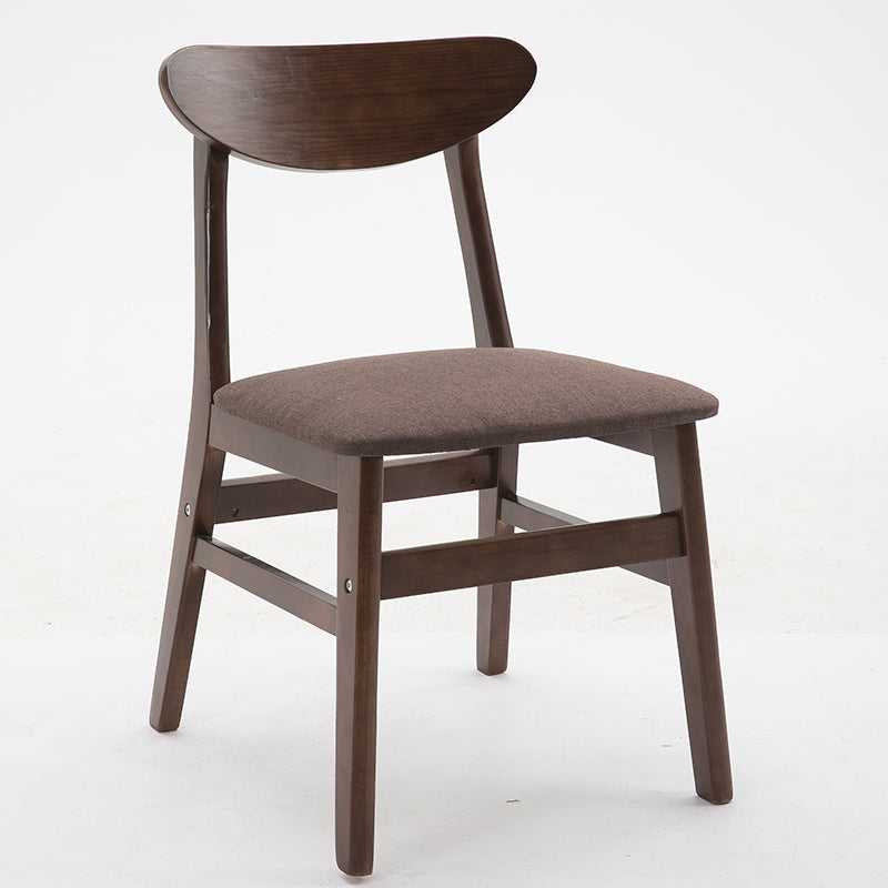 Chaise d'appoint à la maison contemporaine, chaise de salle à manger en bois à dossier ouvert rembourrée