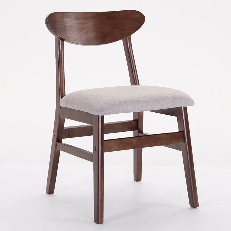 Chaise d'appoint à la maison contemporaine, chaise de salle à manger en bois à dossier ouvert rembourrée