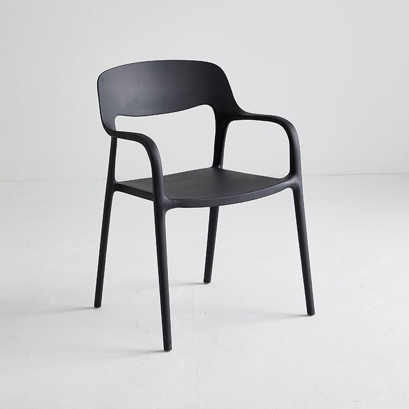 Plastic Stackable Dining Chair Contemporary Design Multicolor Arm Chair