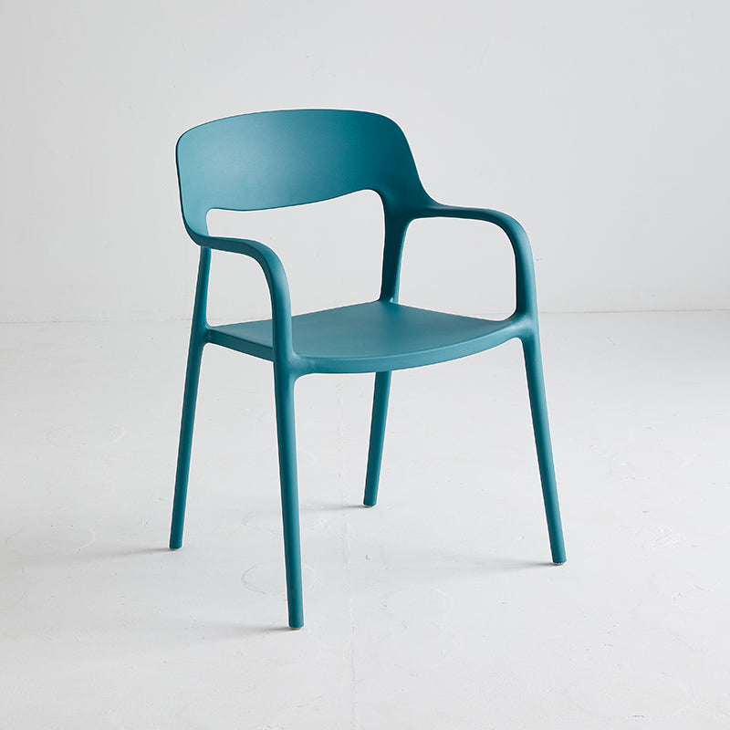 Plastic Stackable Dining Chair Contemporary Design Multicolor Arm Chair