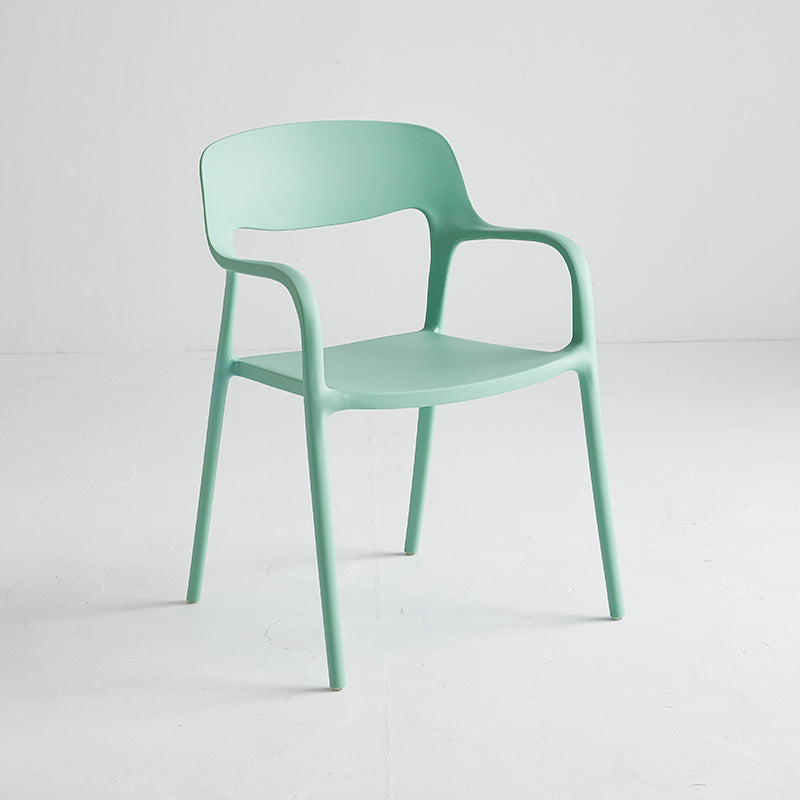 Plastic Stackable Dining Chair Contemporary Design Multicolor Arm Chair