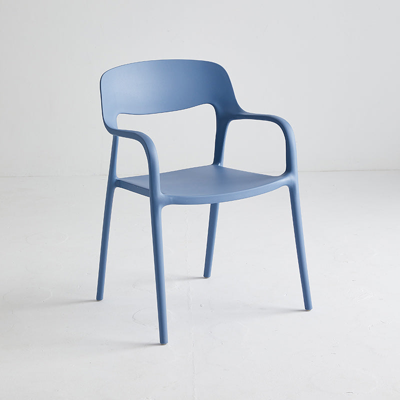 Plastic Stackable Dining Chair Contemporary Design Multicolor Arm Chair