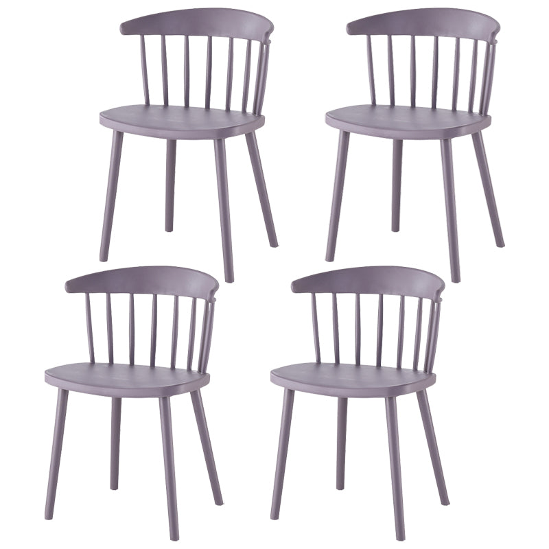 Accueil Chaise d'appoint contemporaine Ensemble de chaises de salle à manger en plastique à dossier Windsor