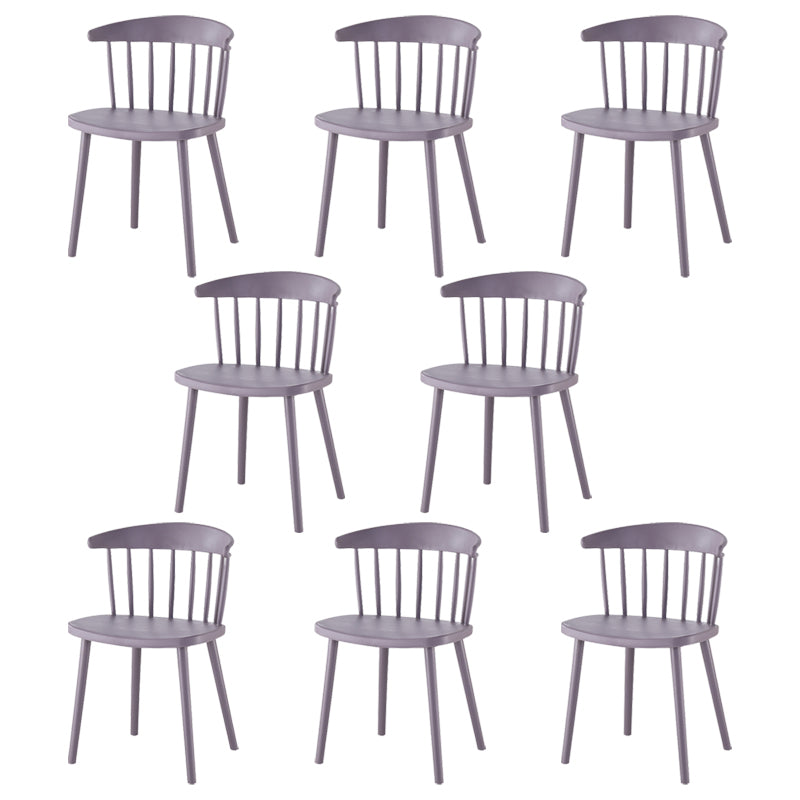 Accueil Chaise d'appoint contemporaine Ensemble de chaises de salle à manger en plastique à dossier Windsor