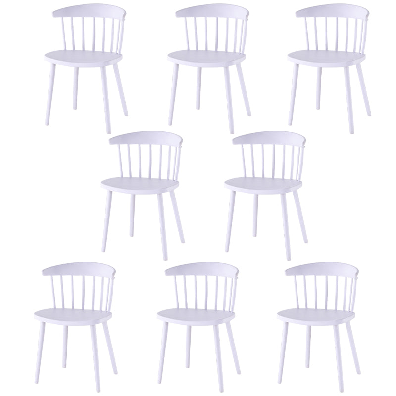 Accueil Chaise d'appoint contemporaine Ensemble de chaises de salle à manger en plastique à dossier Windsor