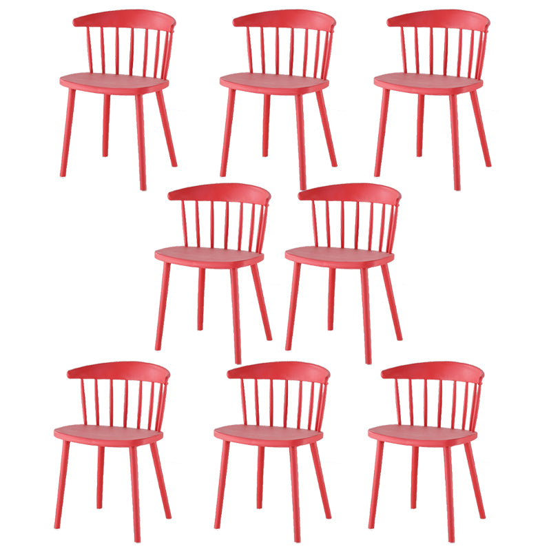 Accueil Chaise d'appoint contemporaine Ensemble de chaises de salle à manger en plastique à dossier Windsor