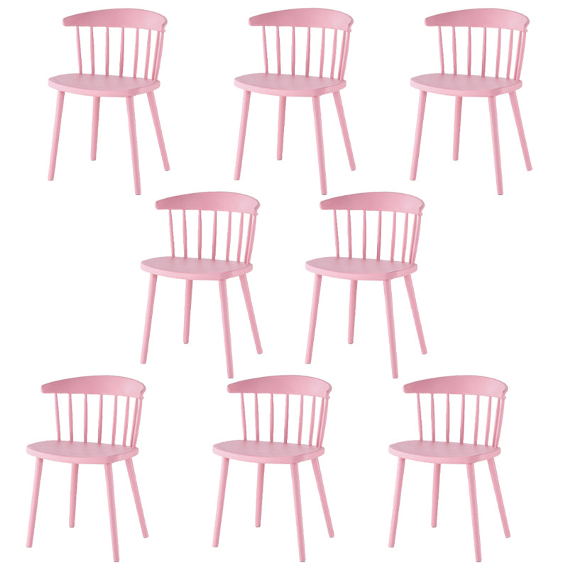 Accueil Chaise d'appoint contemporaine Ensemble de chaises de salle à manger en plastique à dossier Windsor