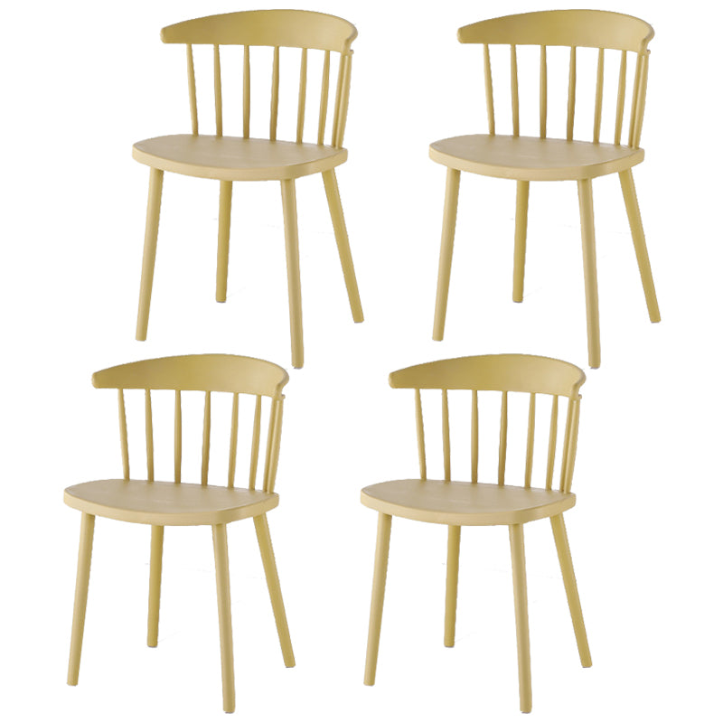 Accueil Chaise d'appoint contemporaine Ensemble de chaises de salle à manger en plastique à dossier Windsor