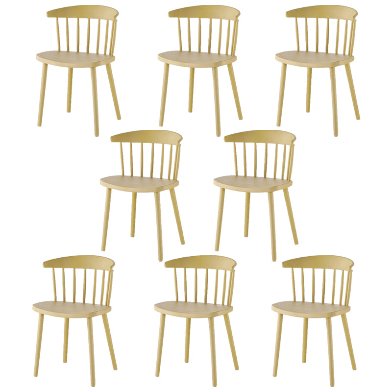 Accueil Chaise d'appoint contemporaine Ensemble de chaises de salle à manger en plastique à dossier Windsor