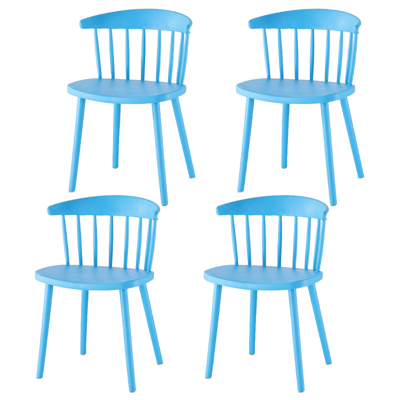 Accueil Chaise d'appoint contemporaine Ensemble de chaises de salle à manger en plastique à dossier Windsor