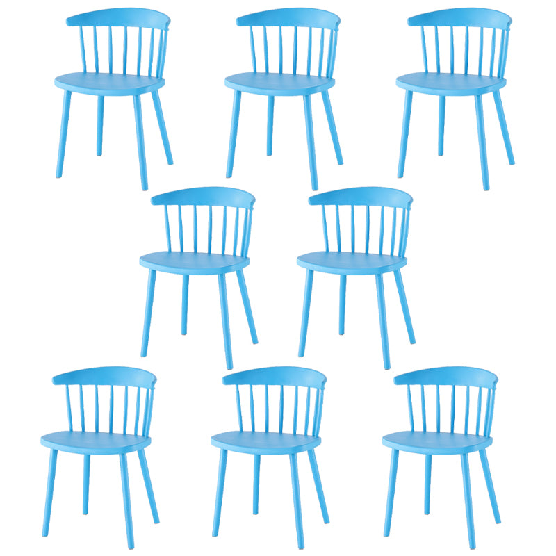 Accueil Chaise d'appoint contemporaine Ensemble de chaises de salle à manger en plastique à dossier Windsor