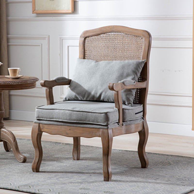Fauteuil de salle à manger de Style campagnard, chaise à dossier solide avec 4 pieds en bois pour un usage domestique
