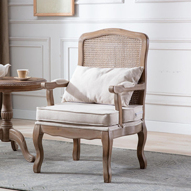 Fauteuil de salle à manger de Style campagnard, chaise à dossier solide avec 4 pieds en bois pour un usage domestique