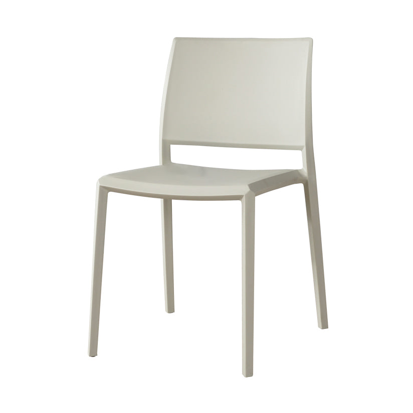 Nordic Style Armless Plastic Dining Room Chairs Open Back Dining Side Chair