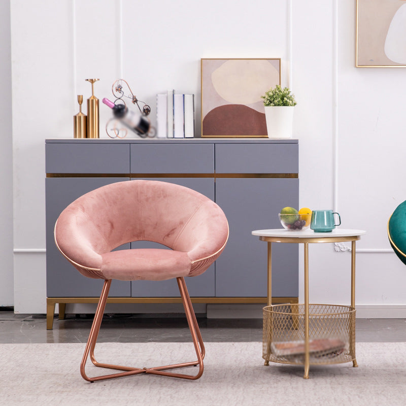 Minimalist Metal Kitchen Dining Side Chair Opening Back Dining Side Chair