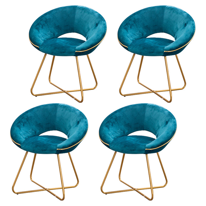 Minimalist Metal Kitchen Dining Side Chair Opening Back Dining Side Chair