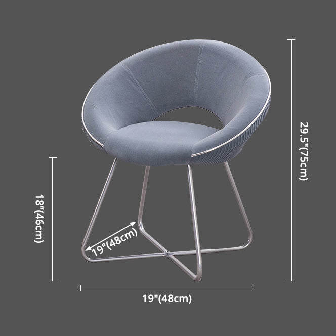 Minimalist Metal Kitchen Dining Side Chair Opening Back Dining Side Chair