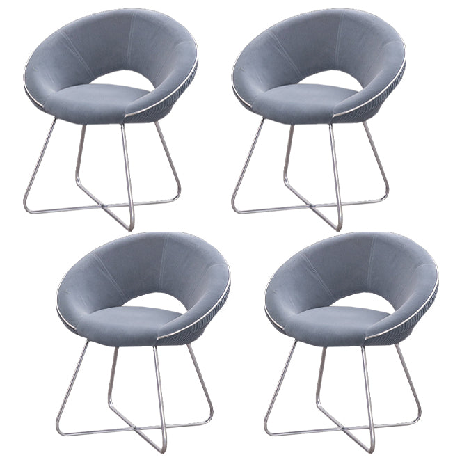 Minimalist Metal Kitchen Dining Side Chair Opening Back Dining Side Chair