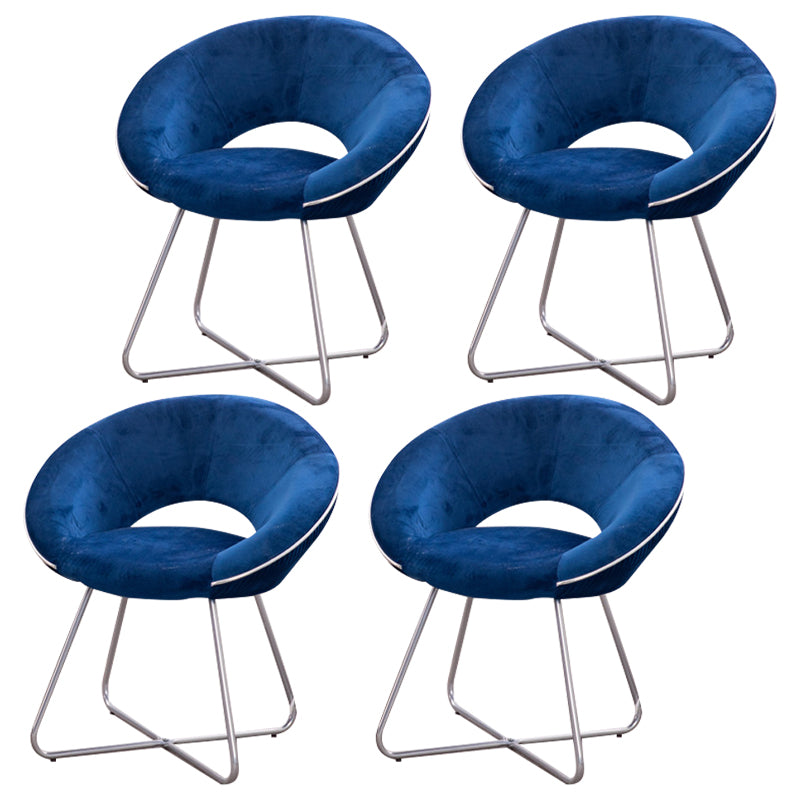Minimalist Metal Kitchen Dining Side Chair Opening Back Dining Side Chair
