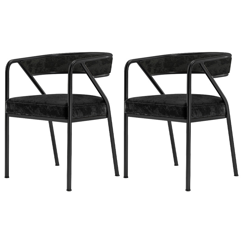 Flannel Scandinavian Restaurant Arm Chair Open Multi-color Dining Chair