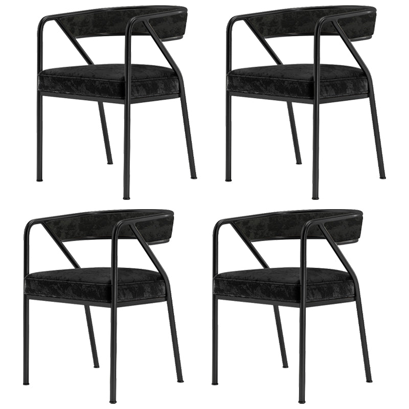 Flannel Scandinavian Restaurant Arm Chair Open Multi-color Dining Chair