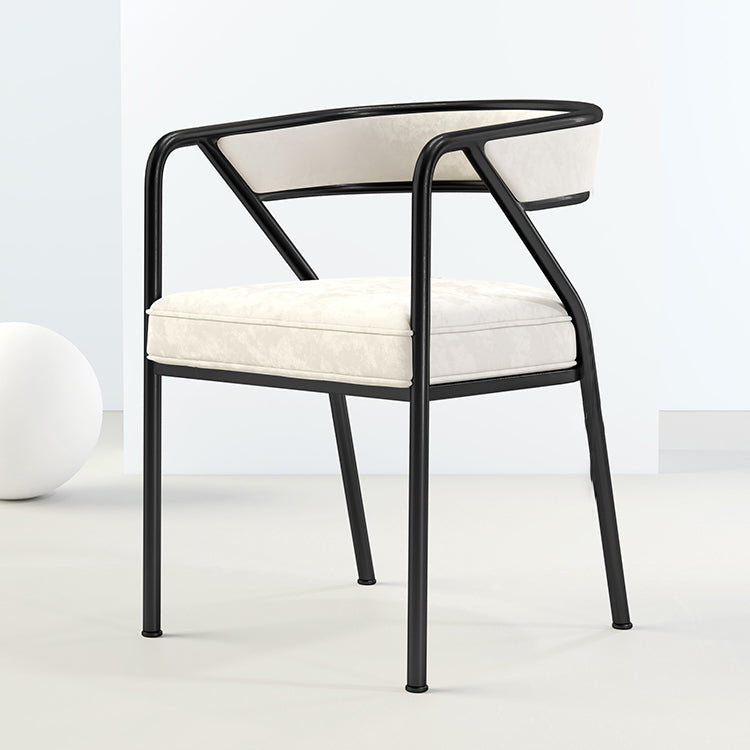 Flannel Scandinavian Restaurant Arm Chair Open Multi-color Dining Chair
