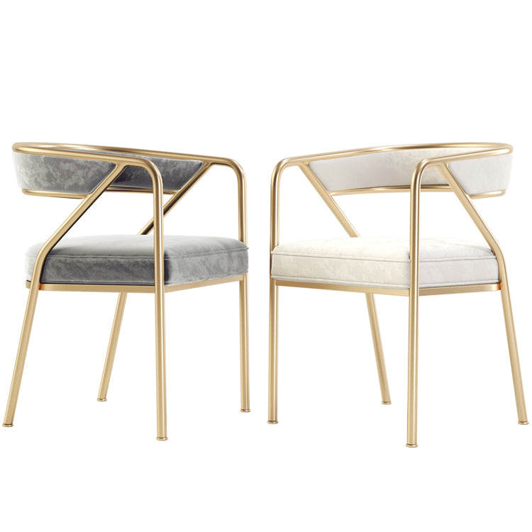 Flannel Scandinavian Restaurant Arm Chair Open Multi-color Dining Chair