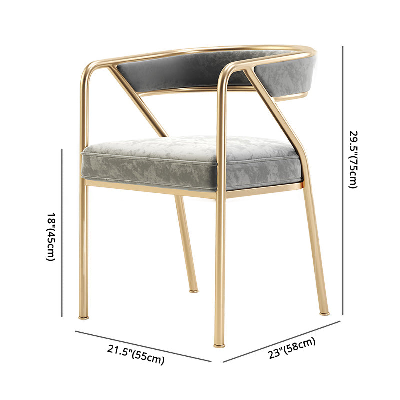 Fauteuil de restaurant scandinave en flanelle, chaise de salle à manger ouverte multicolore