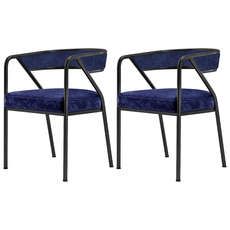 Flannel Scandinavian Restaurant Arm Chair Open Multi-color Dining Chair