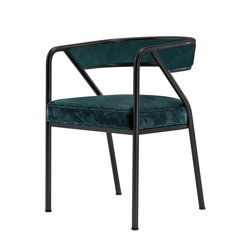 Fauteuil de restaurant scandinave en flanelle, chaise de salle à manger ouverte multicolore