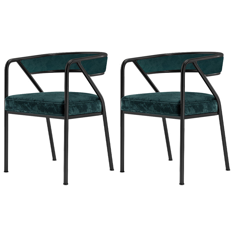 Flannel Scandinavian Restaurant Arm Chair Open Multi-color Dining Chair