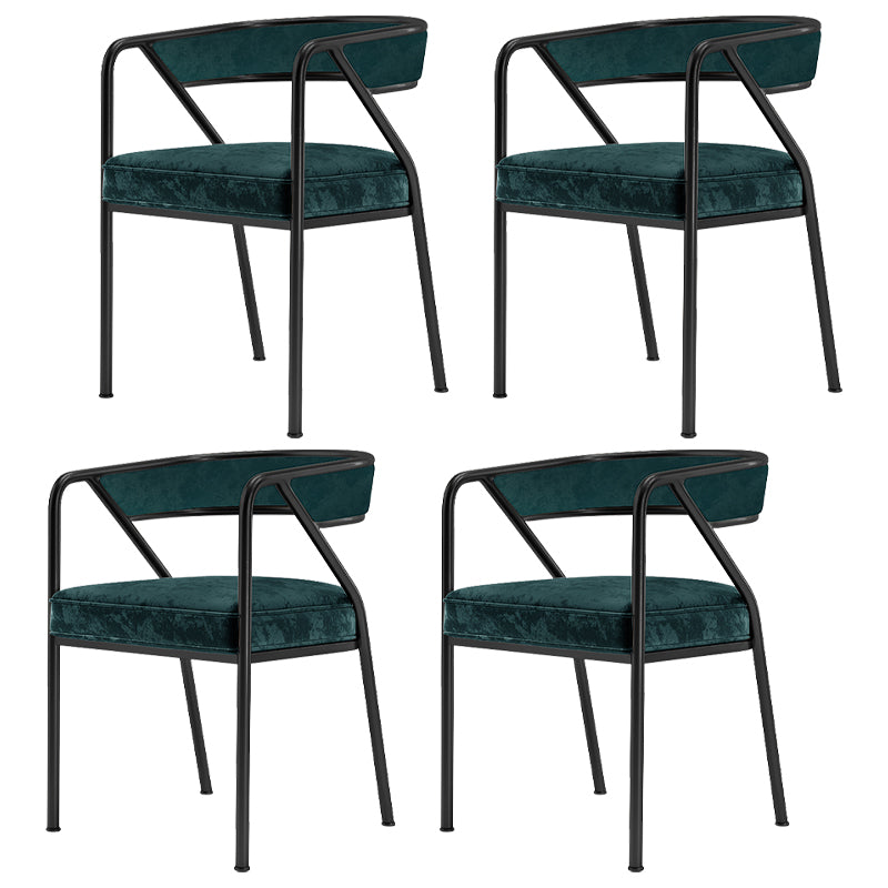 Flannel Scandinavian Restaurant Arm Chair Open Multi-color Dining Chair