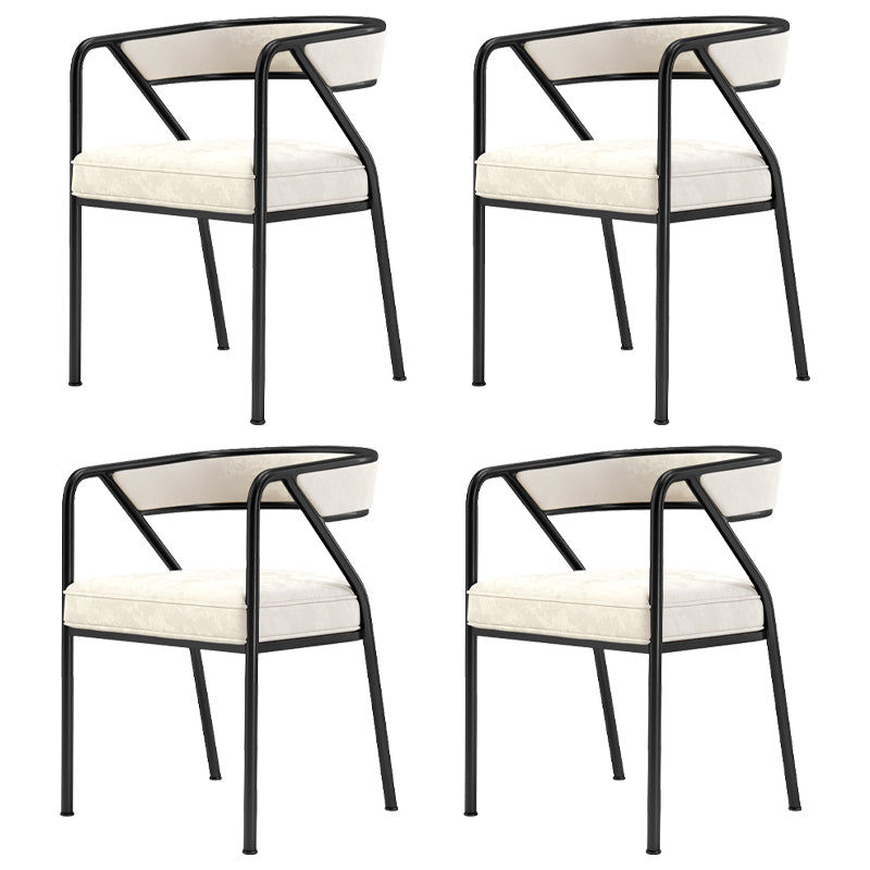 Flannel Scandinavian Restaurant Arm Chair Open Multi-color Dining Chair